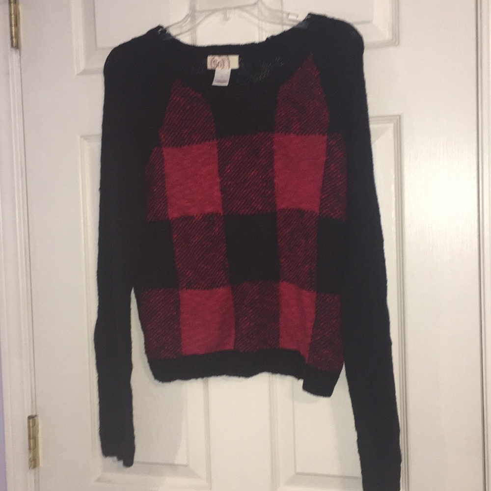 Red & Black Checkered Sweater